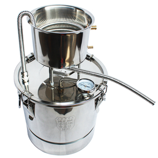 家用不锈钢酿酒设备机纯露蒸馏器机粮食白酒发酵蒸酒一体小型烤酒