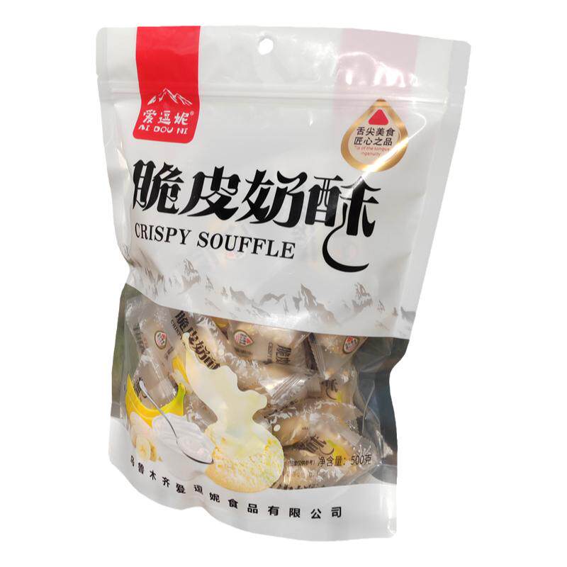 爱逗妮脆皮奶酥500g酸奶味香蕉味麦片夹心巧克力酥皮奶酪甜甜圈