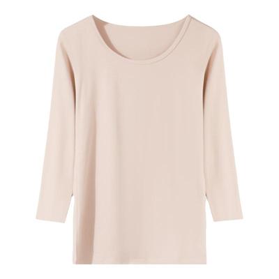 蝶安芬纯棉女七分袖秋衣保暖上装