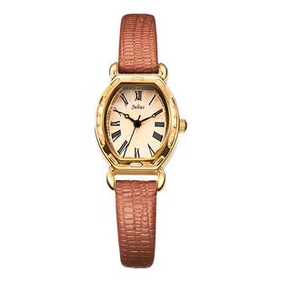 聚利时方形女士手表女2025新款学生女式女款复古小众轻奢小巧方表