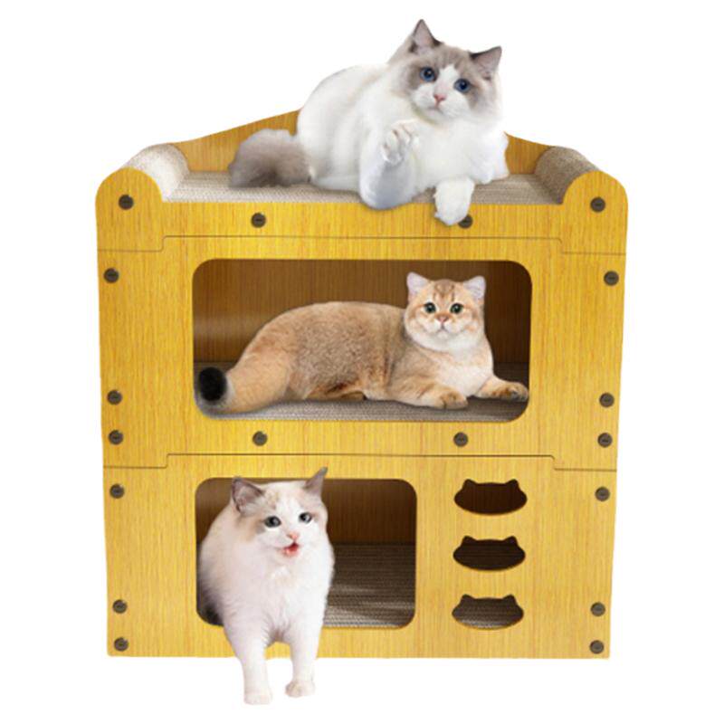 猫抓板猫窝一体立式瓦楞纸猫爪板三层猫别墅多猫家庭猫窝猫咪玩具