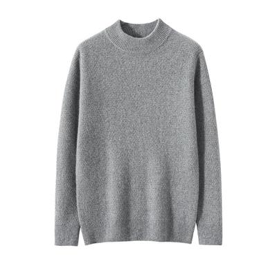 统悦双股加厚100%纯山羊绒衫男