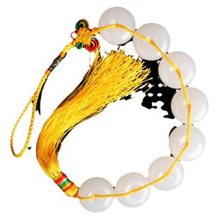 包邮天然玉石八白玉串吊坠平安扣居家客厅八白玉扣中国结八白玉