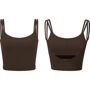魅外美式内衣吊带背心女带胸垫美背文胸内搭打底运动健身瑜珈上衣