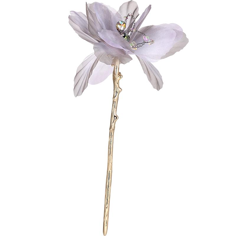 shes茜子梦幻薄纱花朵发簪