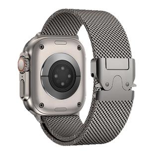 【2024官方新款】适用苹果手表ultra新款米兰尼斯表带iwatchS11/10/9钛金属色applewatchs8/7/6/5高级se表带