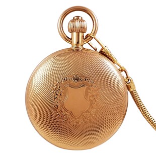 高端纯铜怀表机械复古男款全自动黄铜老上海古董金色定制可放照片