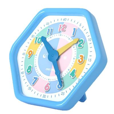 得力教学时钟小学生用钟表模型钟面学具三针3针联动数学教具中大号二年级一年级小学用具模拟儿童认识时间10