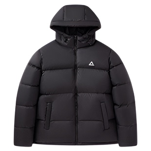匹克驭雪羽绒服丨户外抗静电冬新款男短款连帽保暖棉服鸭绒外套男