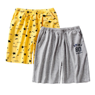 儿童睡裤小孩宽松短裤中大童裤衩宝宝裤子男童女童夏季家居裤薄棉