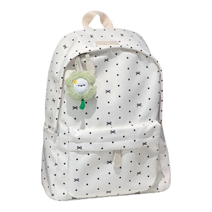 胡子鸡仔小清新书包女初高中生学院风波点双肩包包旅行少女心背包