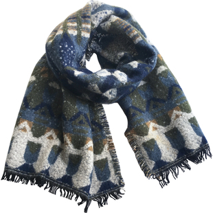 新疆西藏云贵川西旅行拍照围巾女冬季加厚保暖毛毯式披肩两用秋大