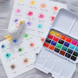 乌特勒支水彩分装 美国ut24色固体水彩颜料 自选色高透明水彩颜料