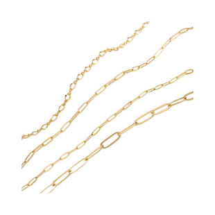 镀14K加强保色金长方链椭圆O字链条diy手链项链配件首饰散链材料