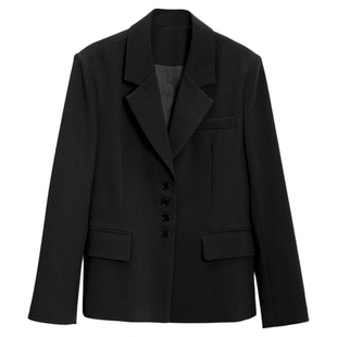 达佳诗黑色西装女正装小个子答辩面试套装裙高级气质通勤职业正装