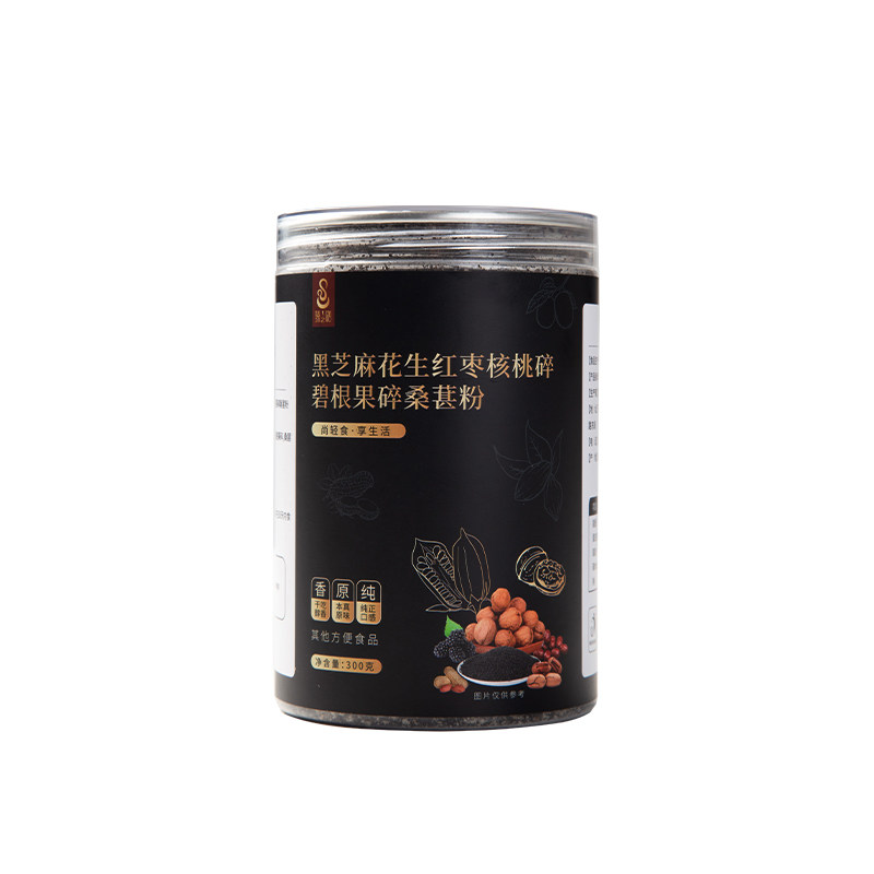 臻之膳现磨熟黑芝麻核桃黑豆桑葚粉干吃粉早餐速食嚼嚼乐