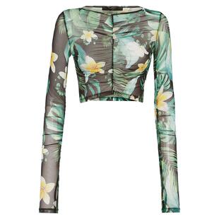 PHILIPP PLEIN 女士Hawaii系列时尚短款皱褶长袖T恤