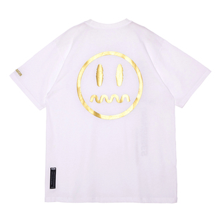 清仓福利BEASTER小恶魔鬼脸情侣装潮牌烫金短袖T恤男半袖体恤国潮