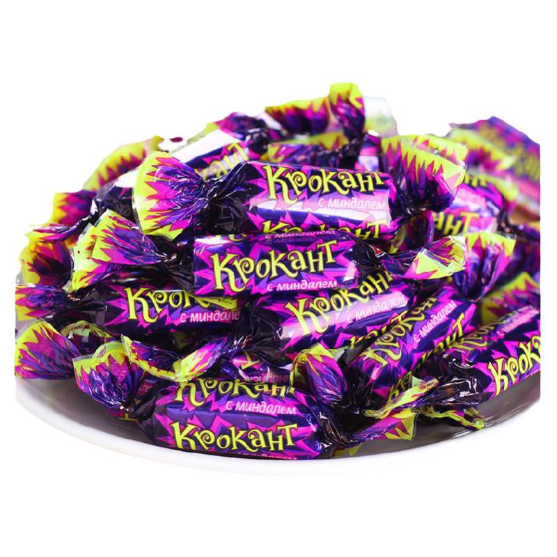 KDV紫皮糖俄罗斯进口1500g巧克力夹心结婚婚庆喜糖果零食整箱批发