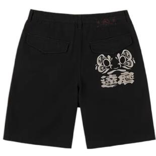 EVISU福神2026年夏季新品男士纯棉达摩印花梭织休闲短裤