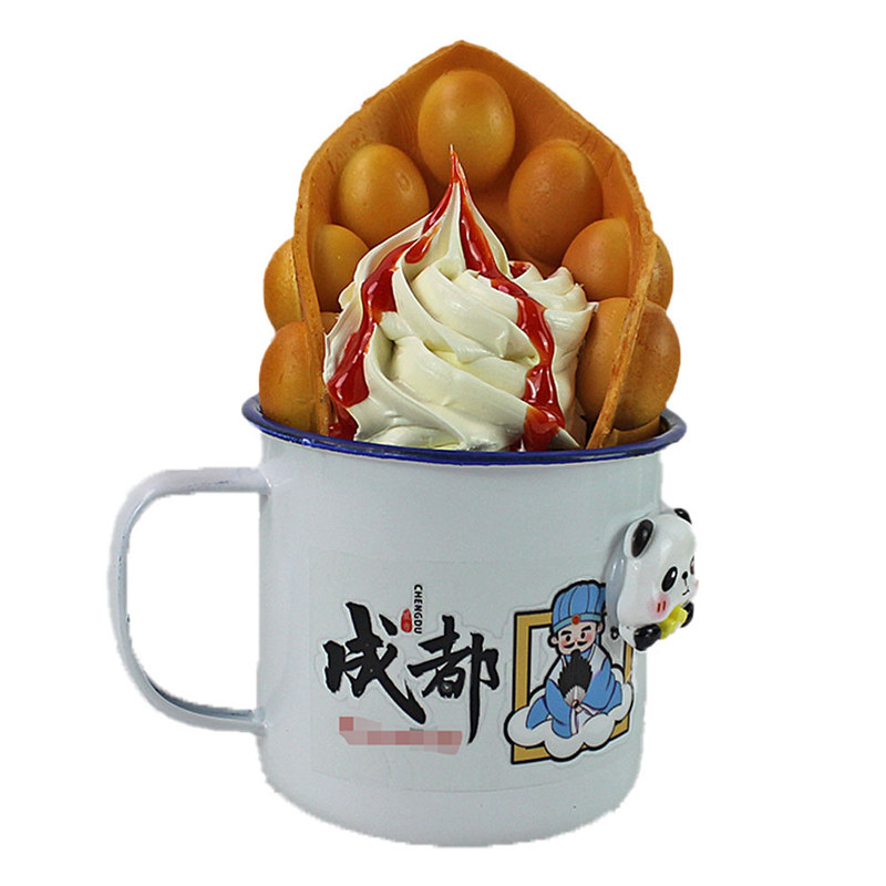 仿真鸡蛋仔冰淇淋食品模型道具