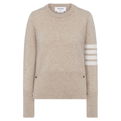 羊毛针织套头衫厚款四条纹