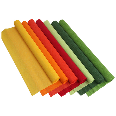 彩色皱纹纸加厚手工花材料立体花