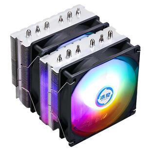 大双塔纯铜6管CPU散热器高性能12CM风扇大风量回流焊接铜底i5i7i9