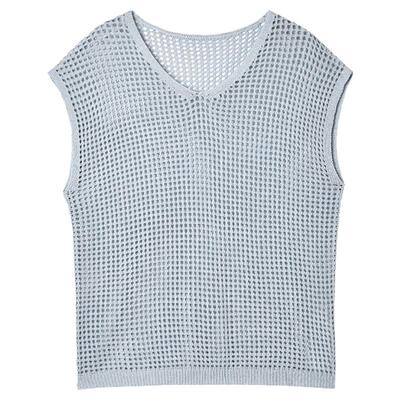 减龄无袖套头针织衫女