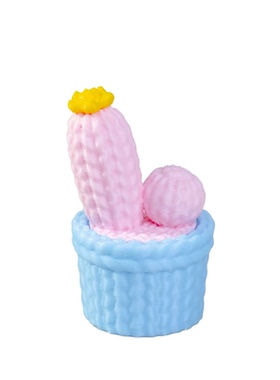 高颜值仙人掌针织树脂桌面摆件