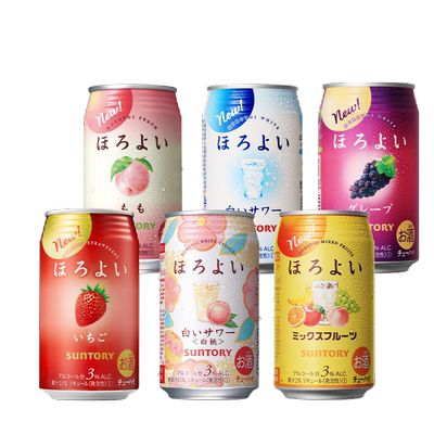 下拉详情领优惠|三得利和乐怡气泡预调鸡尾酒低度果酒6罐聚会3°