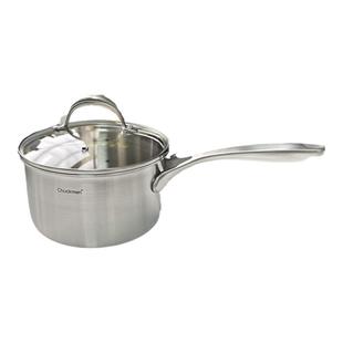 无涂层18/10不锈钢奶锅 单柄加厚宝宝辅食锅家用煮汤锅16/18cm锅