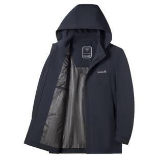 雪中飞男士夹克外套2026春季新款可脱卸帽子中年爸爸装春秋装上衣