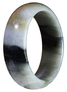 和田玉圆镯青花籽料手镯