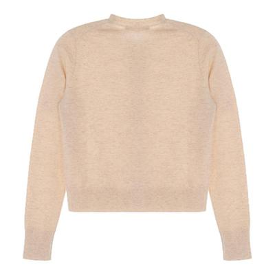 ACNE STUDIOS 25秋冬女士纯色羊毛混纺柔软休闲针织衫银泰 301574