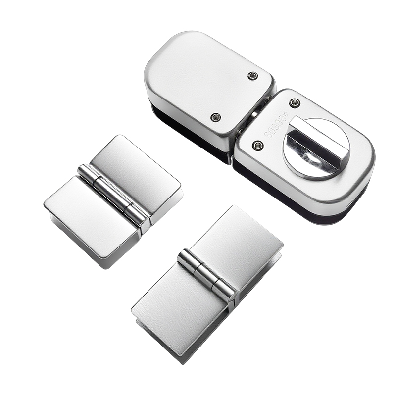 免打孔无框玻璃门合页熟食圆形小窗口合页窗户展示柜玻璃合页铰链