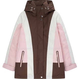 【90白鸭绒】Juicy Couture橘滋羽绒服女连帽收腰保暖派克服外套