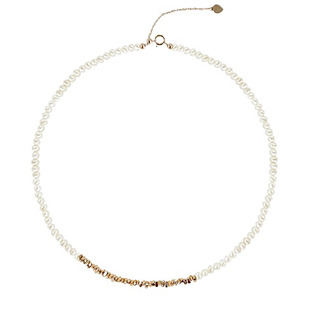 复古法式碎银几两珍珠项链小众设计高级感气质优雅极简颈链锁骨链