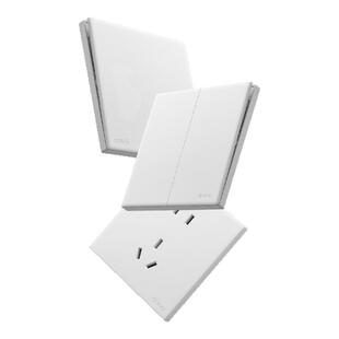 公牛超薄暗装开关插座旗舰g60哑光磨砂86面板1开5孔16a奶油暮雪白