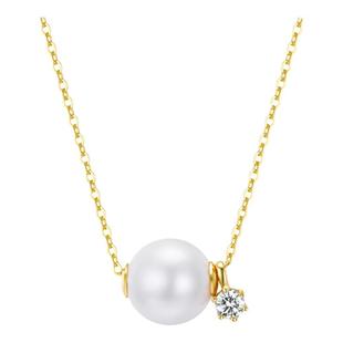 sanswood《迷失东京》8-9mm路路通珍珠项链女 简约高级莫桑石吊坠