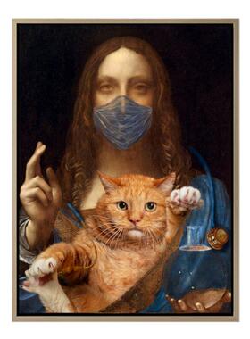 空之喵喵动物猫咪玄关卧室墙画