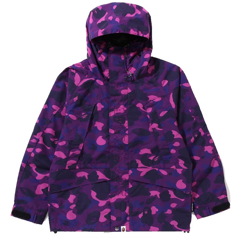 刺绣迷彩连帽夹克外套BAPE
