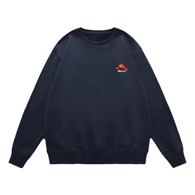 美式潮牌男加绒加厚圆领卫衣