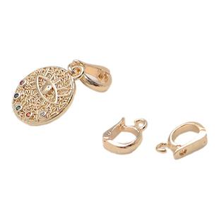 14k包金保色手链项链扣头手工饰品瓜子吊扣卡扣diy吊坠链接扣配件