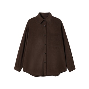 WATEREVER「流年」丝滑触感羊毛混纺柔和光泽高级感易打理衬衫