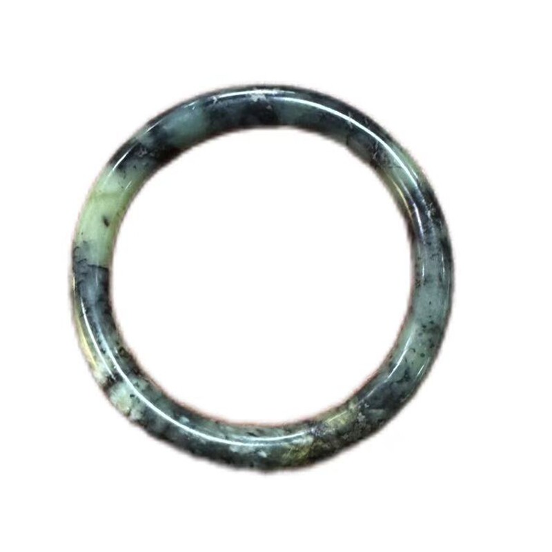 正品天然真岫玉水墨丹青乌鸡黑叮当3招财福手镯网红同款一物一图