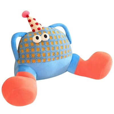 生日礼物520实用高级小众送男女友闺蜜多巴胺怪兽按摩枕腰背靠垫