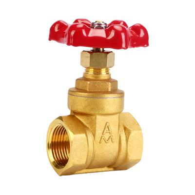 埃美柯108黄铜闸阀4分内螺纹