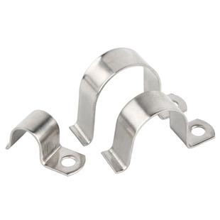 304不锈钢p型管卡单双边管卡骑马卡马鞍卡U型卡子水管固定夹卡扣