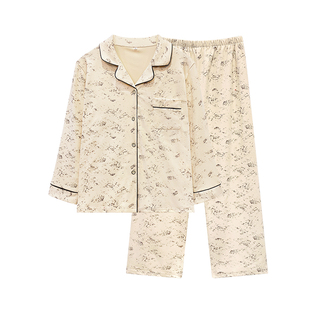 双面德绒睡衣女秋冬加绒加厚贴身睡觉穿薄绒时尚洋气家居服可外穿